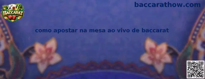 Mesa ao vivo de baccarat