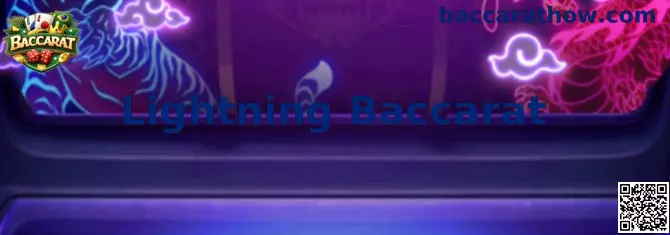 Mesa de Lightning Baccarat com elementos do jogo ao vivo